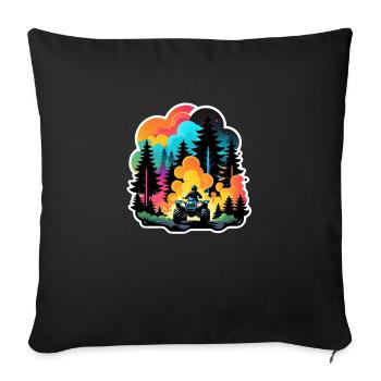 quad et tout terrain - Housse de coussin décorative 45 x 45 cm - noir - Devant