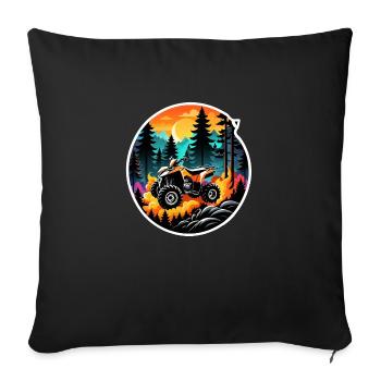 quad et tout terrain - Housse de coussin décorative 45 x 45 cm - noir - Devant