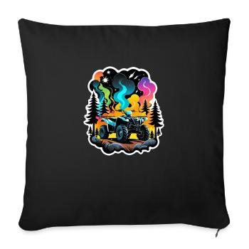 quad et tout terrain - Housse de coussin décorative 45 x 45 cm - noir - Devant