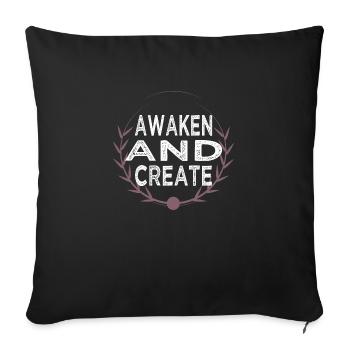 development awesome progress present research - Sofakissenbezug 45 x 45 cm - Schwarz - Vorne