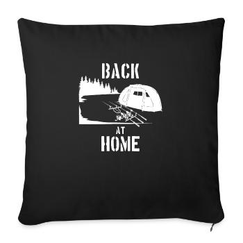 Back at Home Carphunter Carp Karpfen Karpfenangler - Sofakissenbezug 45 x 45 cm - Schwarz - Vorne