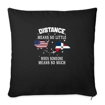 Distance Means So Little When Someone Means Much - Sofa pillowcase 17,3'' x 17,3'' (45 x 45 cm) - black - Front