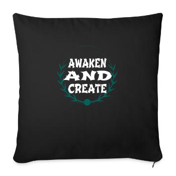 present happy cool gift idea consciousness awesome - Sofakissenbezug 45 x 45 cm - Schwarz - Vorne
