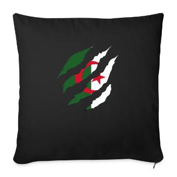 Algerian Flag - Algerian Gift Idea - Sofa pillowcase 17,3'' x 17,3'' (45 x 45 cm) - black - Front