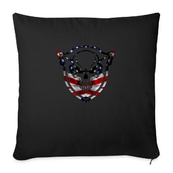 Armée, Guerre, Militaire, Uniforme, Force, Soldat Camouflage - Housse de coussin décorative 45 x 45 cm - noir - Devant