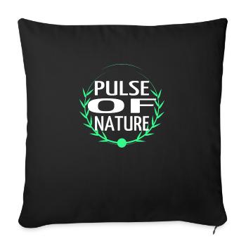 cool present idea natural beauty beating heart - Sofa pillowcase 17,3'' x 17,3'' (45 x 45 cm) - black - Front