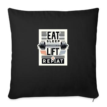Mantra de gymnastique audacieux - Housse de coussin décorative 45 x 45 cm - noir - Devant