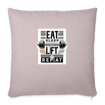Gym Mantra Bold - Sofa pillowcase 17,3'' x 17,3'' (45 x 45 cm) - light taupe - Front