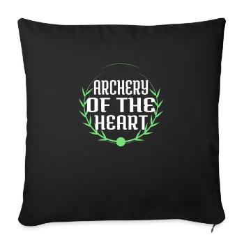 Romanticism Archery Archery Enthusiasts - Sofa pillowcase 17,3'' x 17,3'' (45 x 45 cm) - black - Front