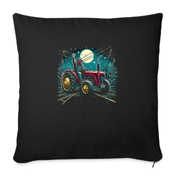 Agriculteur en colère - Housse de coussin décorative 45 x 45 cm - noir - Devant