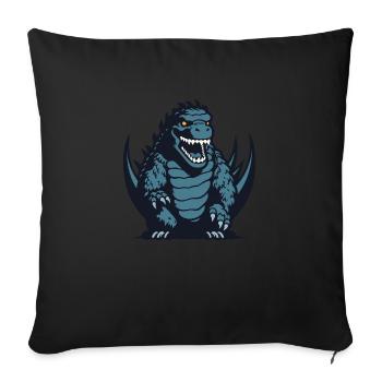 Tyrannosaurus Rex Logo - Housse de coussin décorative 45 x 45 cm - noir - Devant