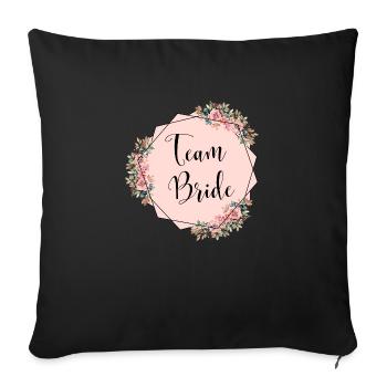 Enterrement de vie de jeune fille de l’équipe - Housse de coussin décorative 45 x 45 cm - noir - Devant