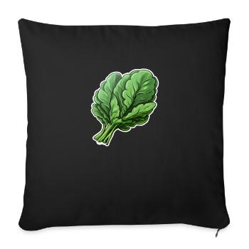 Spinat Bund - Sofakissenbezug 45 x 45 cm - Schwarz - Vorne