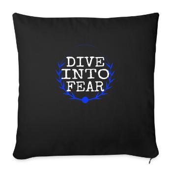 resilient courage cool bungee jumping safety bday - Sofa pillowcase 17,3'' x 17,3'' (45 x 45 cm) - black - Front