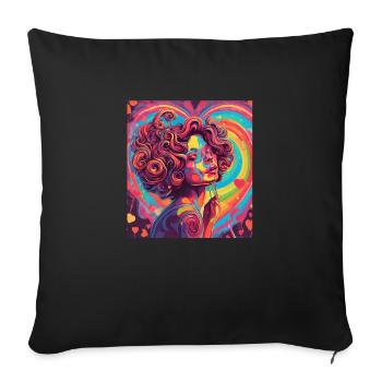 Aesthetics Women - Sofa pillowcase 17,3'' x 17,3'' (45 x 45 cm) - black - Front