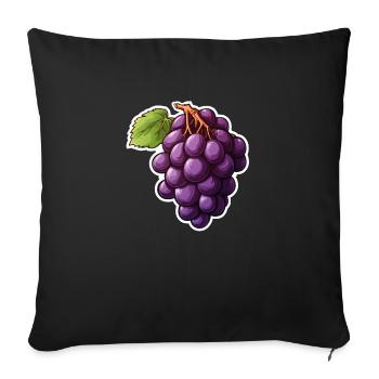 Vignes sombres - Housse de coussin décorative 45 x 45 cm - noir - Devant
