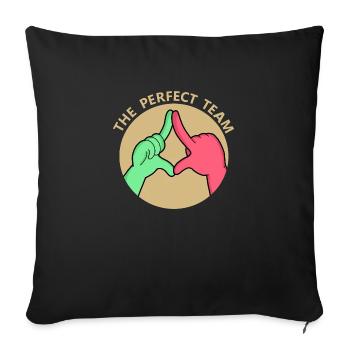 LA MEILLEURE ÉQUIPE - Housse de coussin décorative 45 x 45 cm - noir - Devant