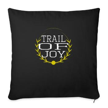 trail riding sayings funny cross-country biking - Sofa pillowcase 17,3'' x 17,3'' (45 x 45 cm) - black - Front