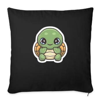 Turtle Lover - Sofa pillowcase 17,3'' x 17,3'' (45 x 45 cm) - black - Front