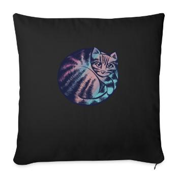 Kitty Cat Blues - Sofa pillowcase 17,3'' x 17,3'' (45 x 45 cm) - black - Front