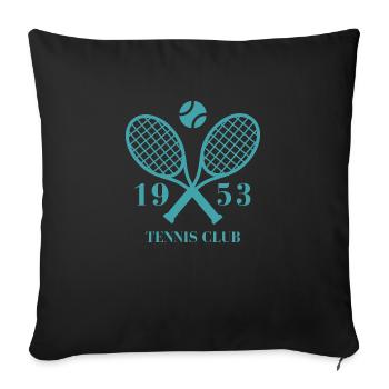 1953 tennis club - Housse de coussin décorative 45 x 45 cm - noir - Devant