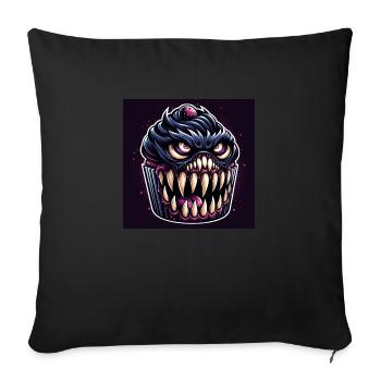 Angy Cupcake 2 - Housse de coussin décorative 45 x 45 cm - noir - Devant