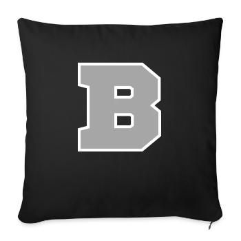 Letter b sport - Sofa pillowcase 17,3'' x 17,3'' (45 x 45 cm) - black - Front