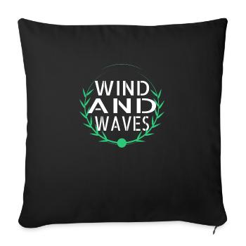 Cool Liberation Windsurfing Community present idea - Sofa pillowcase 17,3'' x 17,3'' (45 x 45 cm) - black - Front
