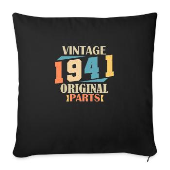 Monat 1941. 1941 Geburtstagsgeschenk. 83 Jahre alt Birt - Sofakissenbezug 45 x 45 cm - Schwarz - Vorne