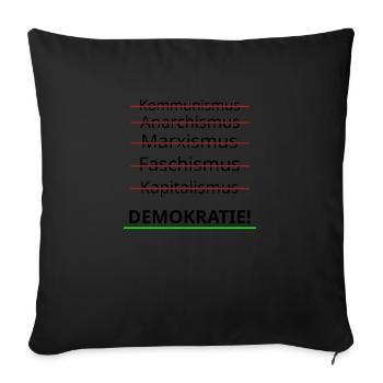 GEGEN ismus auch Anarchismus - Sofakissenbezug 45 x 45 cm - Schwarz - Vorne