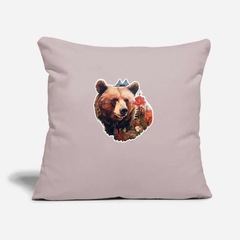 Bear in the wild Sofa pillowcase 17,3'' x 17,3'' (45 x 45 cm)