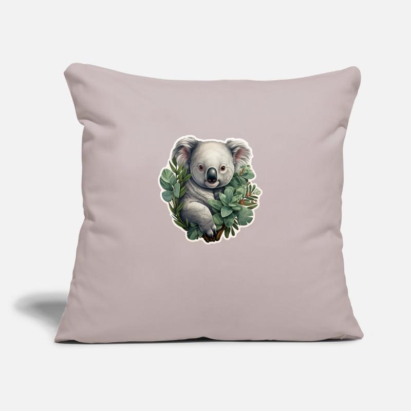 Koala with eucalyptus Sofa pillowcase 17,3'' x 17,3'' (45 x 45 cm)