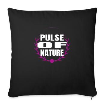 exploring wilderness feeling the pulse - Sofakissenbezug 45 x 45 cm - Schwarz - Vorne