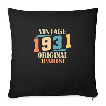Month 1931. 1931 Birthday Gift. 93 years old Birt - Sofa pillowcase 17,3'' x 17,3'' (45 x 45 cm) - black - Front