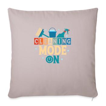 Mode de nettoyage sur le nettoyeur d’entretien ménager - Housse de coussin décorative 45 x 45 cm - taupe clair - Devant