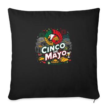 drôle Cinco de Mayo - Housse de coussin décorative 45 x 45 cm - noir - Devant