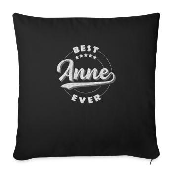 Anne - Sofa pillowcase 17,3'' x 17,3'' (45 x 45 cm) - black - Front
