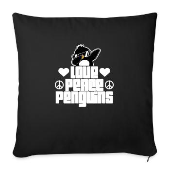 Amour Paix Pingouins Drôle Dab Cool Pingouin Dabbing - Housse de coussin décorative 45 x 45 cm - noir - Devant