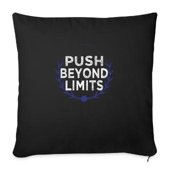 Humour Résilience et endurance Fitness fonctionnel - Housse de coussin décorative 45 x 45 cm - noir - Devant