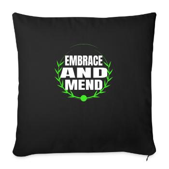 jokes self-healing cool healing energy joke - Sofa pillowcase 17,3'' x 17,3'' (45 x 45 cm) - black - Front