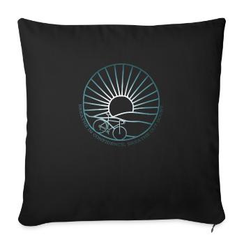 Gravel, Mountain Bike, Passion, Cycling - Sofa pillowcase 17,3'' x 17,3'' (45 x 45 cm) - black - Front
