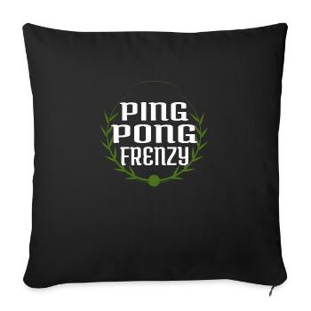 Matchs de tennis de table Défis de vitesse Cool - Housse de coussin décorative 45 x 45 cm - noir - Devant