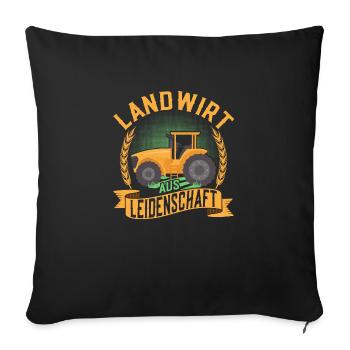 Farmer with passion Farmer Farm - Sofa pillowcase 17,3'' x 17,3'' (45 x 45 cm) - black - Front
