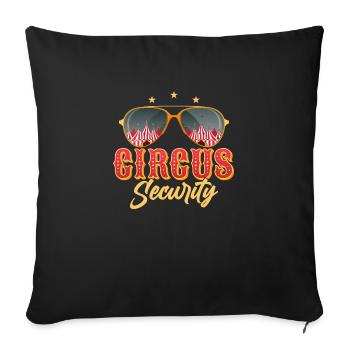 Cirque Sécurité Costume Thème Party Actes - Housse de coussin décorative 45 x 45 cm - noir - Devant