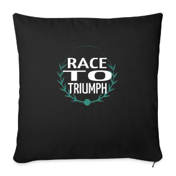 Joke Excitement in Life Horse Racing - Sofa pillowcase 17,3'' x 17,3'' (45 x 45 cm) - black - Front