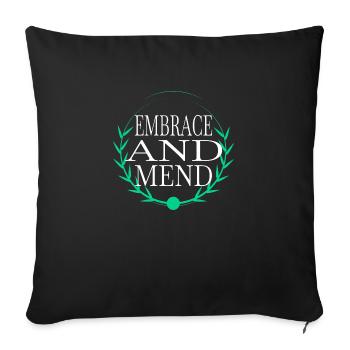 blagues géniales citations de soutien geek - Housse de coussin décorative 45 x 45 cm - noir - Devant