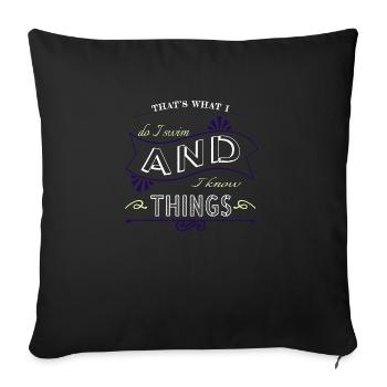 gift swimmer geek swim hoodies and sweatshirts - Sofa pillowcase 17,3'' x 17,3'' (45 x 45 cm) - black - Front