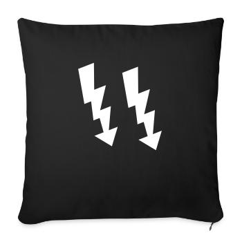 Lightning Bolts Icon - Sofa pillowcase 17,3'' x 17,3'' (45 x 45 cm) - black - Front