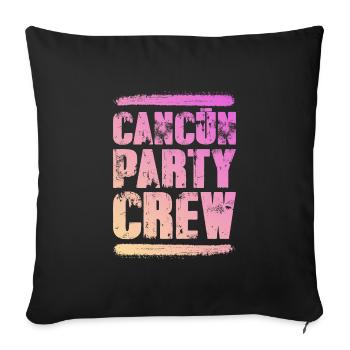 Cancun Party Crew Colorful - Sofa pillowcase 17,3'' x 17,3'' (45 x 45 cm) - black - Front