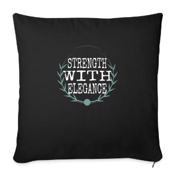 empowerment for success funny joke sayings - Sofa pillowcase 17,3'' x 17,3'' (45 x 45 cm) - black - Front